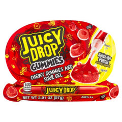 Juicy Drop Chewy Gummies and Sour Gel Candy, Knock Out Punch, 2.01 oz