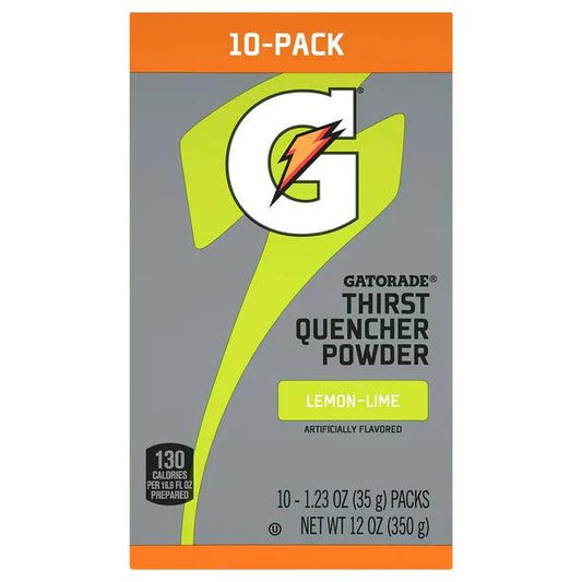 Gatorade Thirst Quencher Powder Lemon-Lime Artificially Flavored 12 Oz 10 Pack - BargainBoxed.com