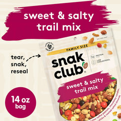 Snak Club Sweet & Salty Trail Mix, Family Size, 14 Ounce