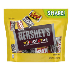 Hershey's Miniatures Assorted Chocolate Candy, Share Pack 10.4 oz