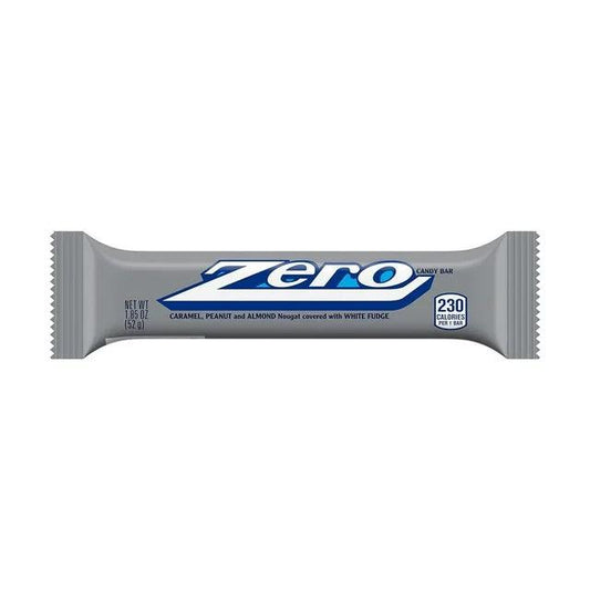 Zero Bar White Fudge, Caramel, Peanut, and Almond Nougat Candy Bar, 1.85 oz - BargainBoxed.com