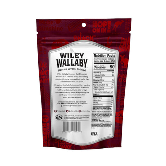 Wiley Wallaby Hot Cinnamon Licorice, 7.05 oz