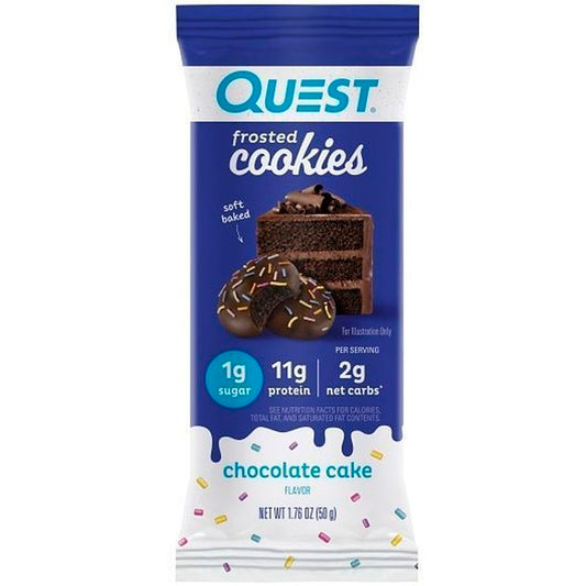 Quest Chocolate Cake Flavor Frosted Cookies, Twin Pack, 1.76 oz