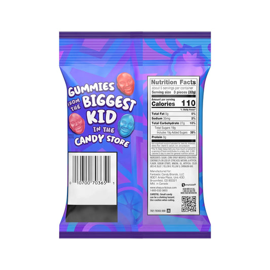 Shaq-A-Licious XL Gummies Original Flavor Chewy Gummy Candy, Bag 6.2 oz