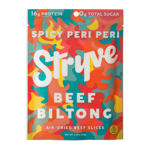 Stryve Spicy Peri Peri Sliced Beef Biltong, 2.25-oz