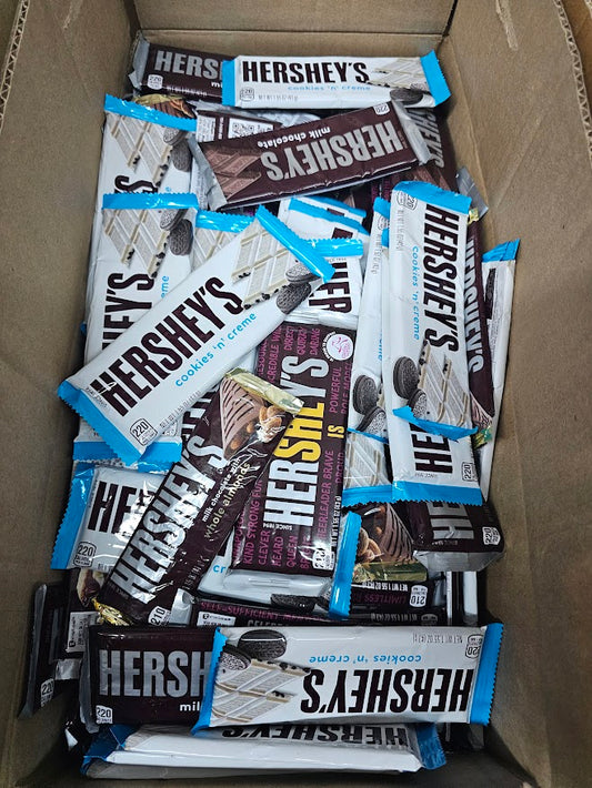 Hershey Chocolate Candy Bar Variety Mix – 18 LB Blow Out Box – Post Dated