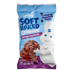 Pillsbury Mini Soft Baked Cookies Double Chocolate, Snack Bag, 3 oz