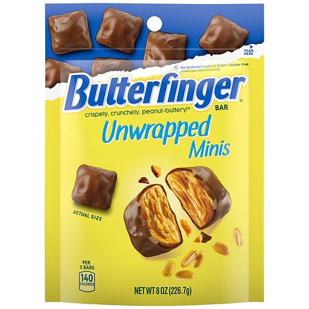 Butterfinger  Chocolatey  Peanut-Buttery  White Elephant Gifts  Unwrapped Minis  8 oz