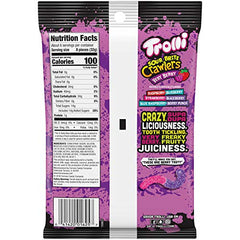 Trolli Sour Brite Crawlers Candy, Very Berry, Sweet and Sour Gummy Worms, 7.2 oz