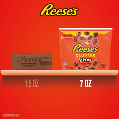 Reese's Cluster Bites Peanut Butter, Caramel & Peanuts Candy Clusters, 7 oz Resealable Bag