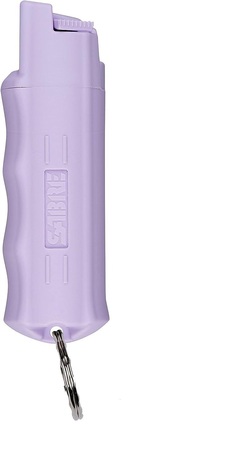 Sabre Pepper Spray Lavender With Finger Grip & Key Ring - BargainBoxed.com