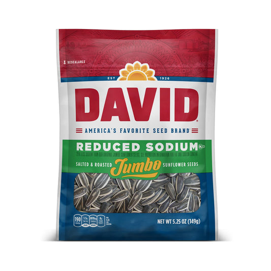 David's Sunflower Seeds, Reduced Salt, 5.25 oz