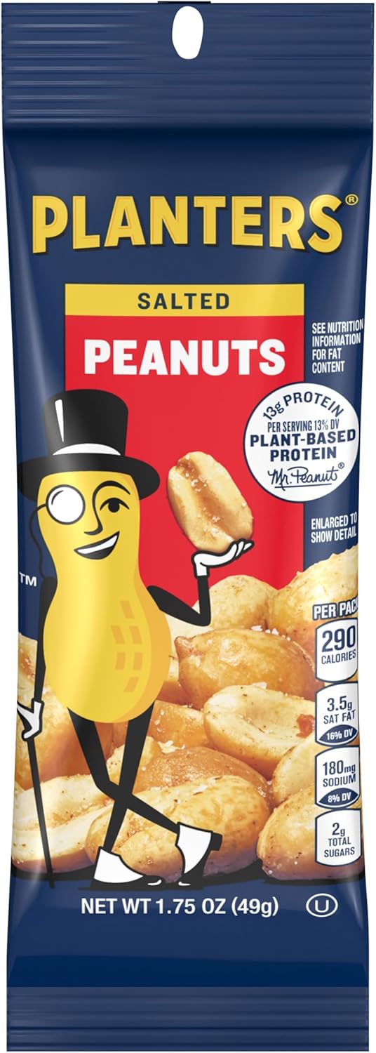 Planters Salted Peanuts (Non-Roasted), 1.75 oz