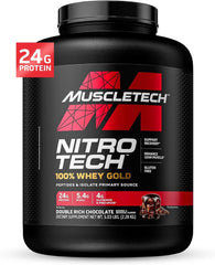 Muscletech Whey Protein Powder | MuscleTech Nitro-Tech Whey Gold Protein Isolate Smoothie Mix for Muscle Gain | Chocolate, 5 lbs (69 Serv)