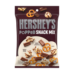 HERSHEY'S Milk Chocolate, Popcorn and Pretzel Popped Snack Mix Bag, 4 oz