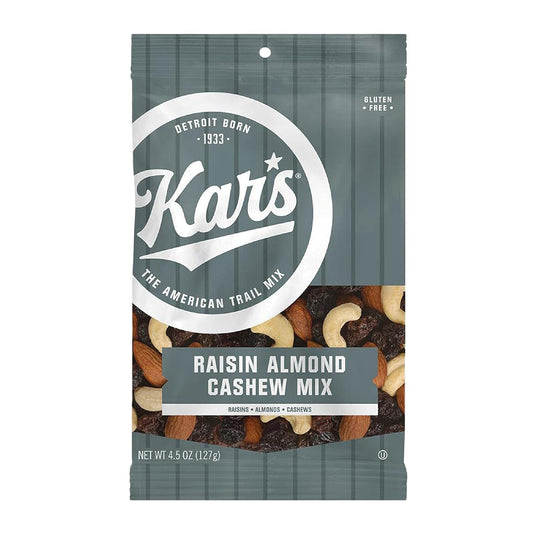 Kar’s Nuts Raisin Almond Cashew Trail Mix, 3 oz