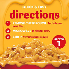 Velveeta Cheesy Bowls Ultimate Cheeseburger Mac Microwave Meal, 9 oz Tray