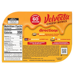 Velveeta Cheesy Bowls Ultimate Cheeseburger Mac Microwave Meal, 9 oz Tray