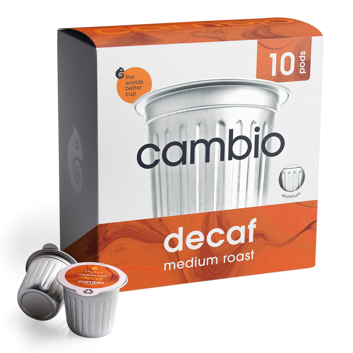 Cambio Roasters® Decaf Coffee Pods Decaf K Cups For Keurig, Recyclable K Cups Decaf 34% More Flavor Decaf K Cups Coffee Light Roast, 10 Count, KCup Compatible, 100% Arabica Beans