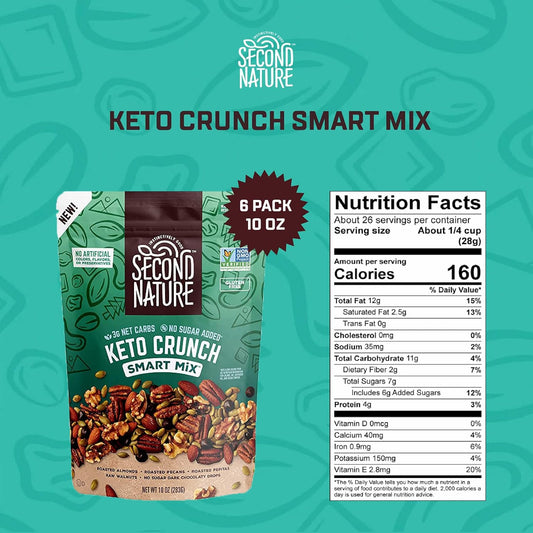 Second Nature Keto Crunch Smart Snack Mix, 10 oz