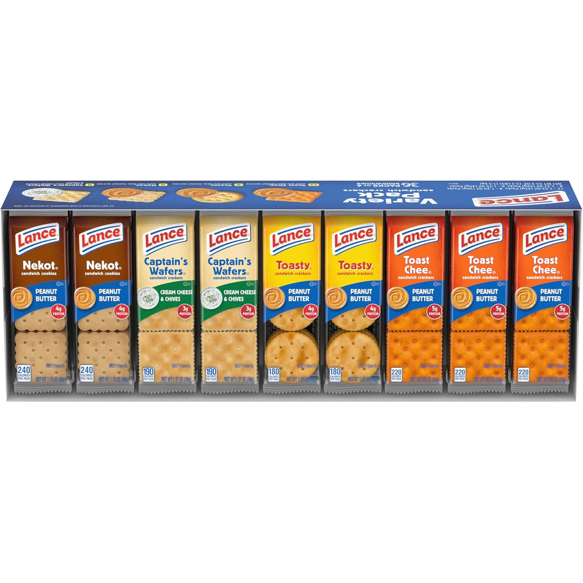 Lance Sandwich Crackers Variety Pack, 36 Packs