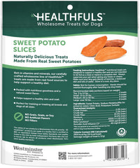 Healthfuls Real Sweet Potato Slices, Grain Free Dog Treats, 16oz Bag