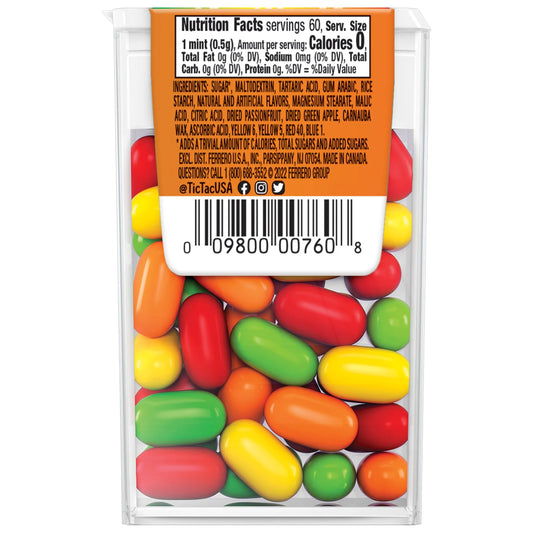 Tic Tac Mints Fruit Adventure, Single Pack, 1 oz