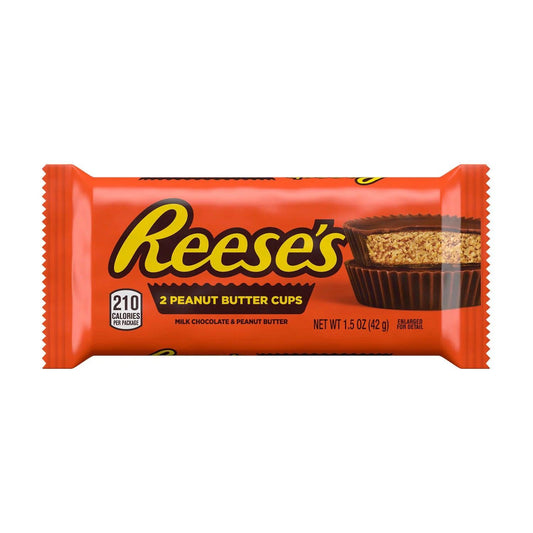 REESE'S Milk Chocolate Peanut Butter Cups Standard Size 1.5oz Candy Bar - BargainBoxed.com