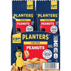 Planters Dry Roasted Salted Peanuts. 1.75 oz Packs, 18 Pack Count