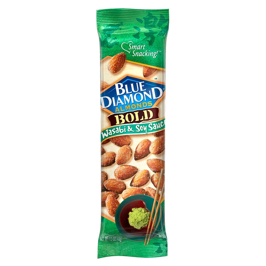 Blue Diamond Almonds Bold Wasabi & Soy Sauce Almonds, 1.5 Oz