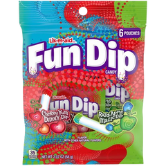 Lik-m-aid Fun Dip, 2.07 oz Bag, 6 Pouches