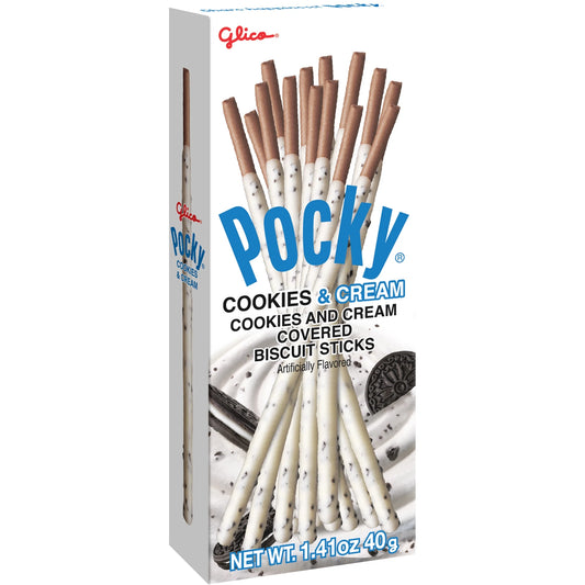 Glico Pocky Biscuit Sticks, Cookies & Cream, 1.41 Oz