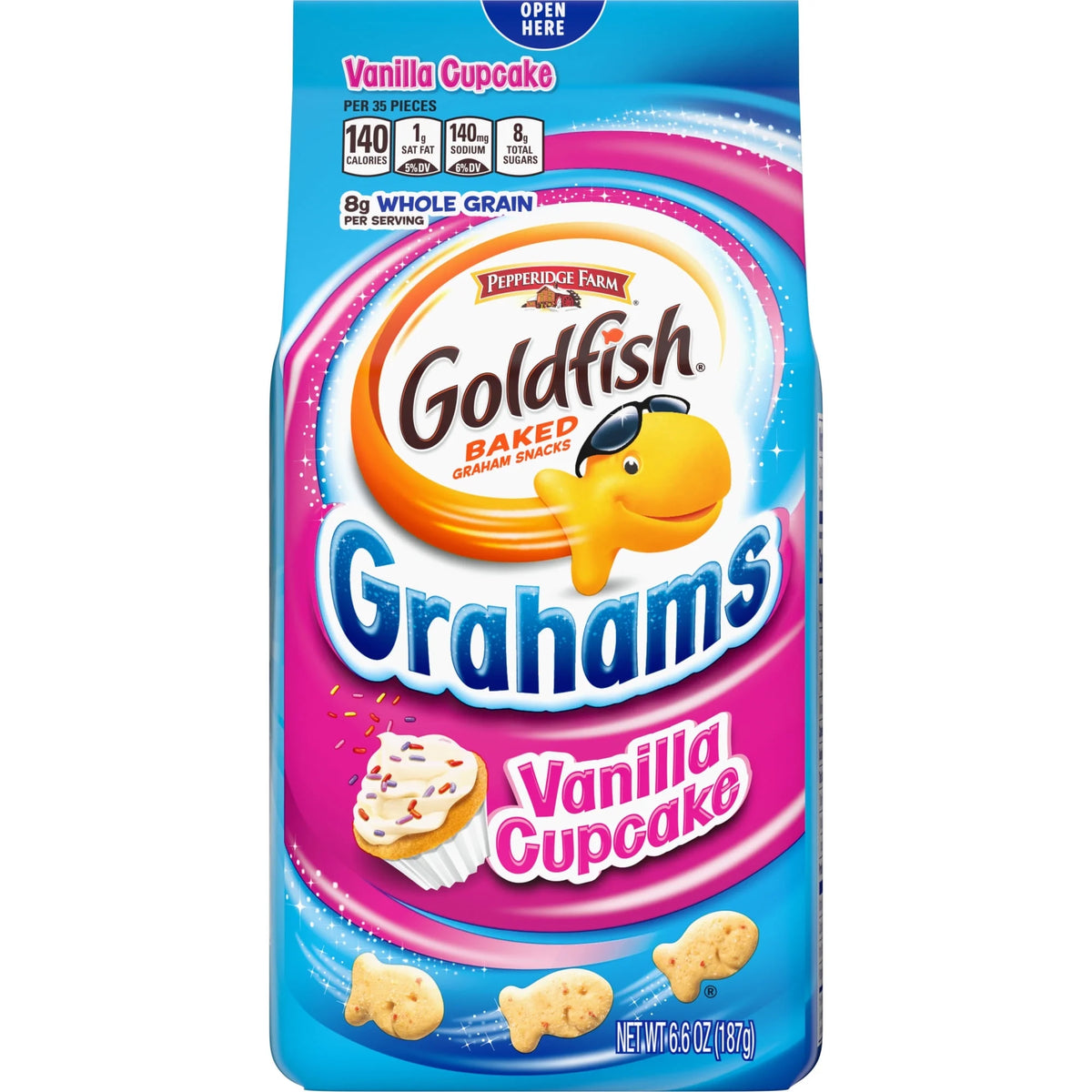 Goldfish Grahams Vanilla Cupcake Crackers, Snack Crackers, 6.6 oz