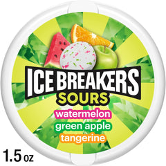 Ice Breakers Sours Assorted Fruit Flavored Sugar Free Mints, 1.5 oz