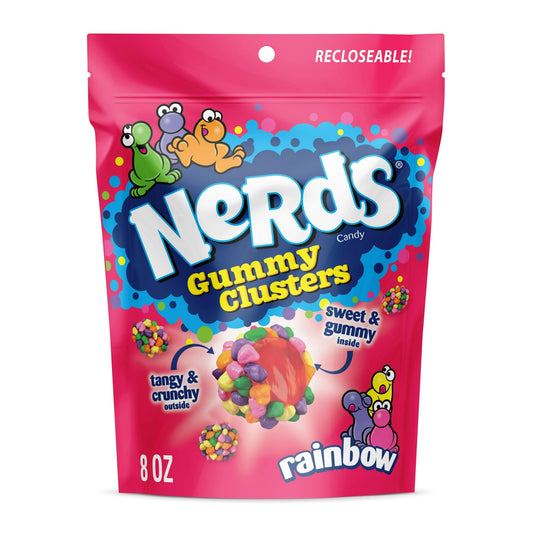 Nerds Gummy Clusters Rainbow 8 oz Resealable Bag