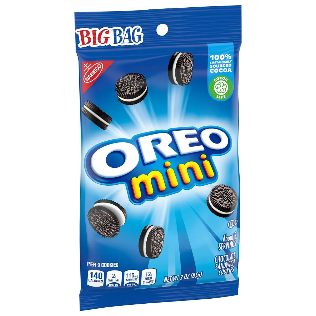 Oreo Mini Chocolate Sandwich Cookies, Big Bag, 3 oz