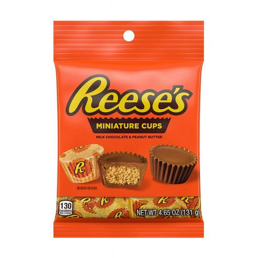 Reese's Miniatures Milk Chocolate Peanut Butter Cups Candy, Bag 4.65 oz