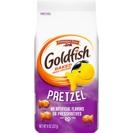 Goldfish Pretzel Crackers, Snack Crackers, 8 oz Bag