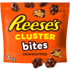 Reese's Cluster Bites Peanut Butter, Caramel & Peanuts Candy Clusters, 7 oz Resealable Bag