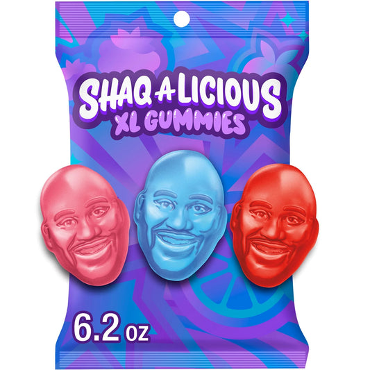 Shaq-A-Licious XL Gummies Original Flavor Chewy Gummy Candy, Bag 6.2 oz