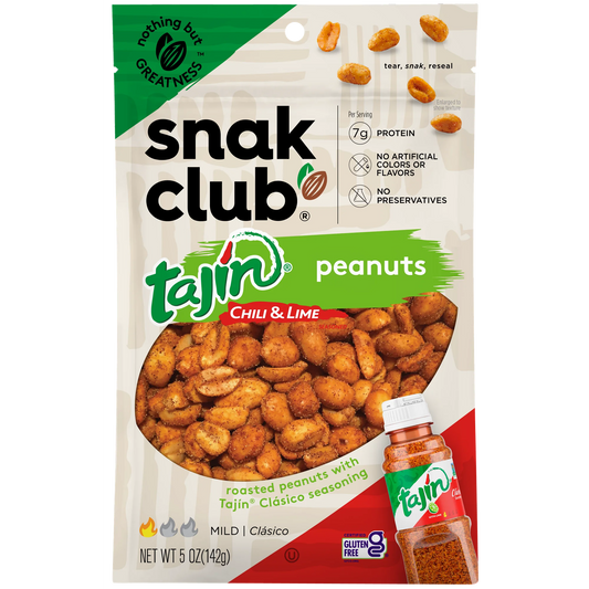 Snak Club Tajin Chili & lime Classico Peanuts 5 oz