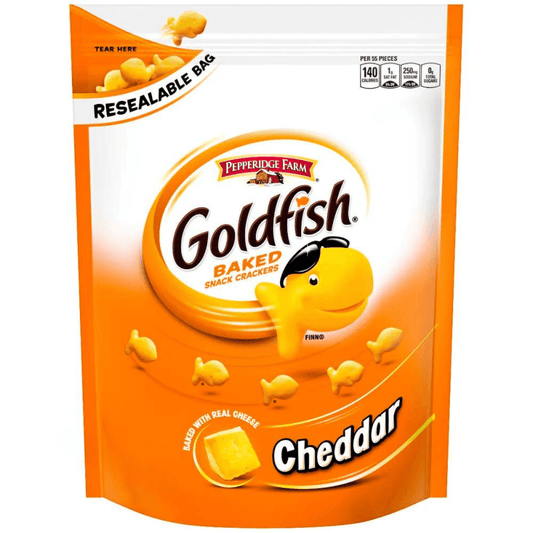 Pepperidge Farm Goldfish, Cheddar Crackers, Resealable Bag - 8 oz - BargainBoxed.com