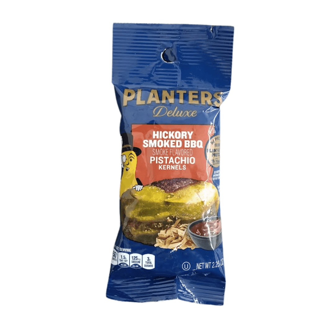 Planters Deluxe Hickory Smoked BBQ Pistachio Kernels, 2.25 oz - BargainBoxed.com