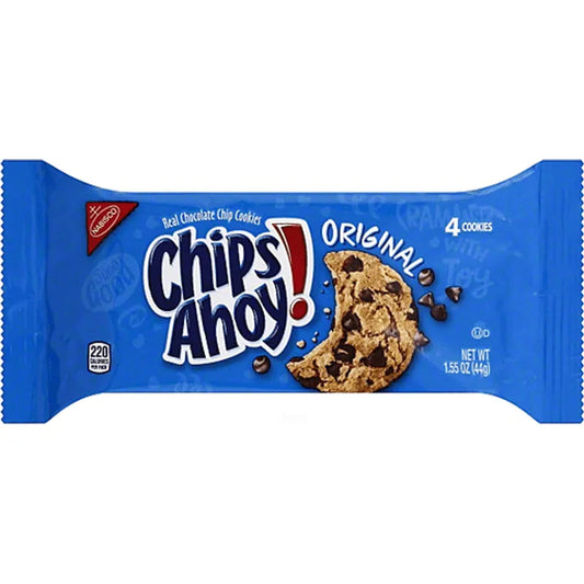 Chips Ahoy Cookies Original, 4 Cookies GO Pack, 1.55 oz