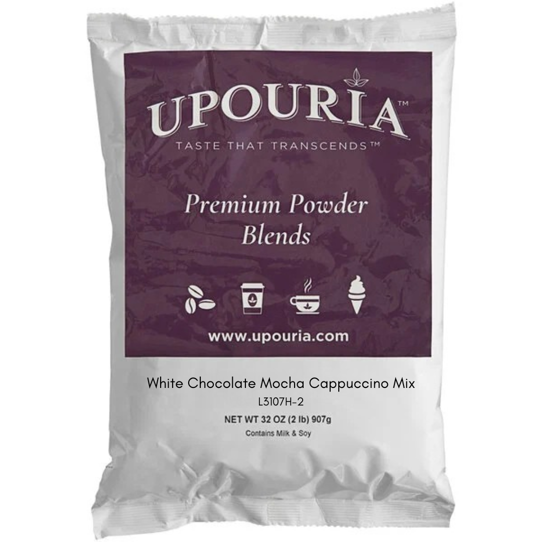 Upouria Instant White Chocolate Mocha Cappuccino Mix, 2 LB Bag, L3107H-2