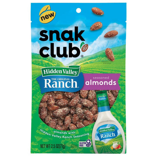 Snak Club Hidden Valley Ranch Seasoned Almonds, 2.5 oz