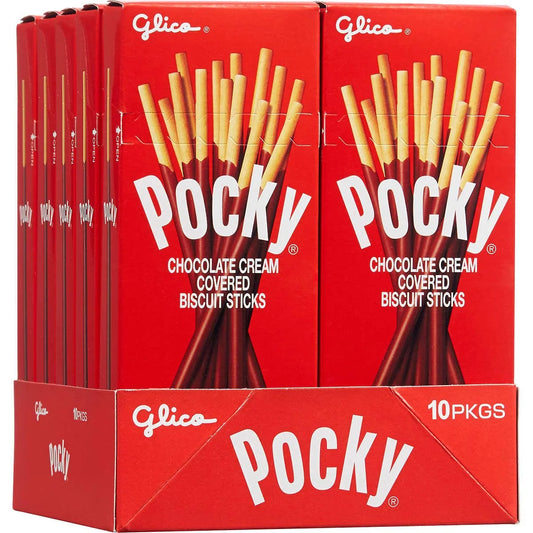 Pocky Chocolate Covered Biscuit Stick, Pack of 10, 1.4 oz per pack