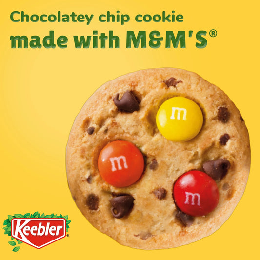 Keebler Chips Deluxe Cookies Made with M&M’s, Chocolate Chip Cookies, 9.75 oz