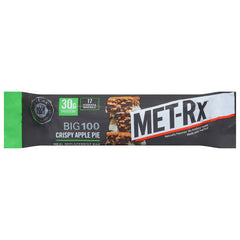 MET-RX Big 100 Crispy Apple Pie Meal Replacement Bar 30g Protein, 3.52 oz