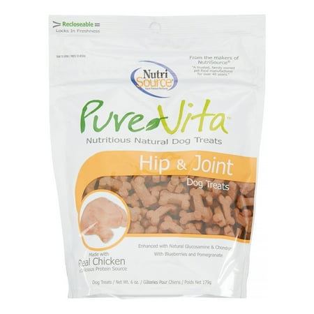 Pure Vita Hip & Joint Dry Dog Treat  6 Oz